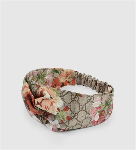 gucci silk pink floral headband